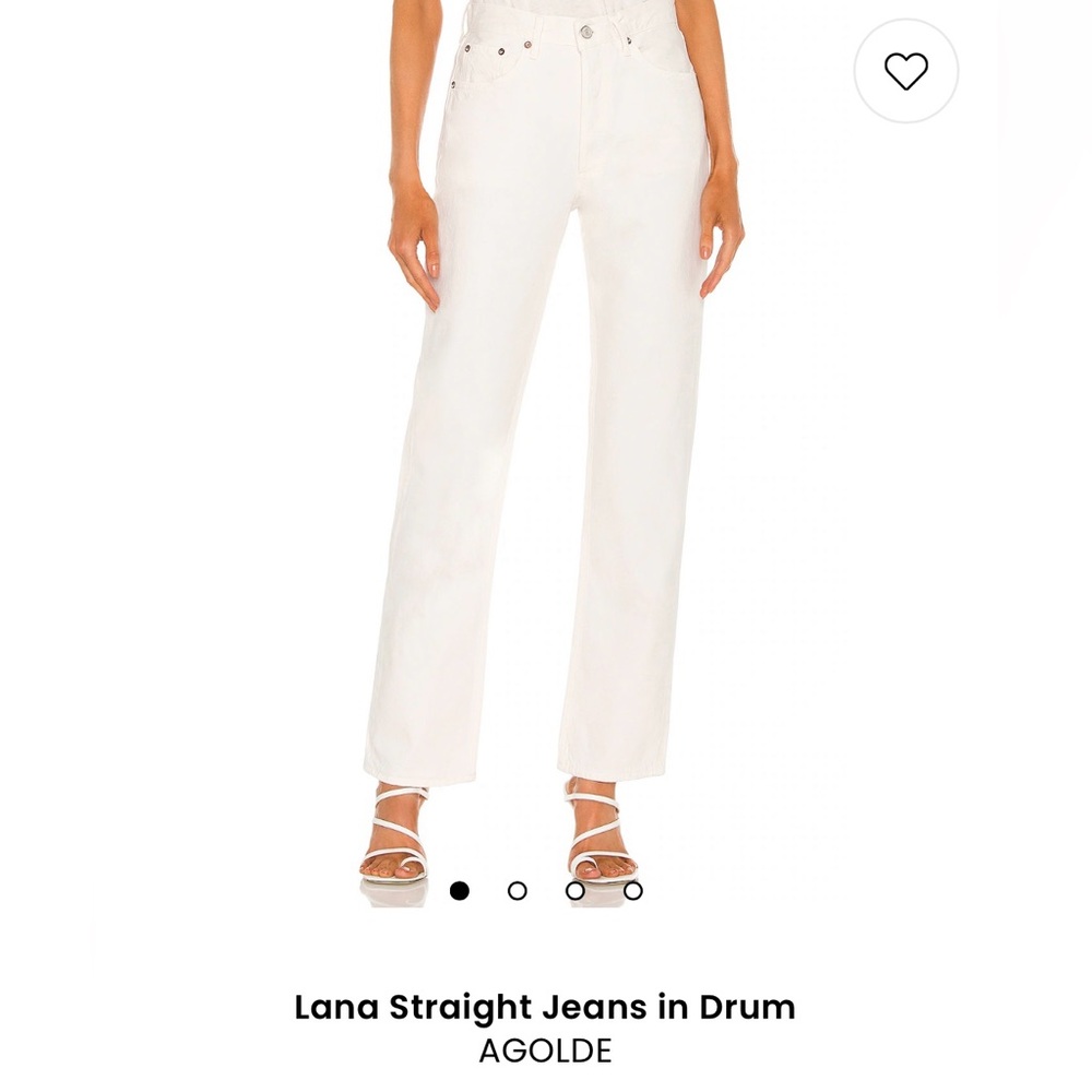 AGOLDE Lana Straight Leg Jeans in Drum White